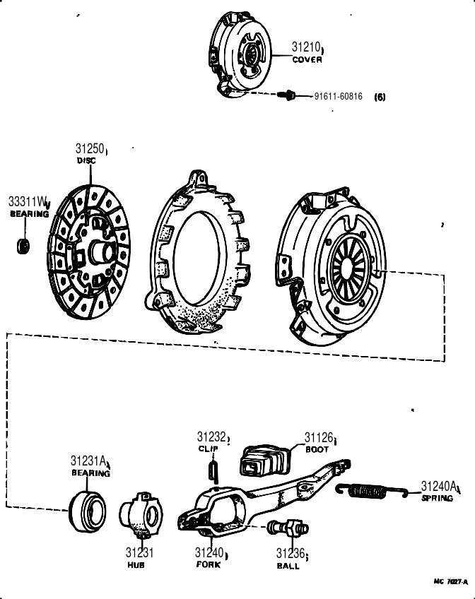 Clip, Release Bearing Hub